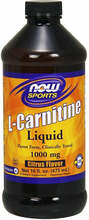 Now Foods vedel L-karnitiin 1000 mg, Tropical Punch, 473 ml