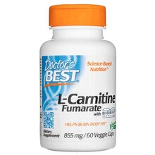Doctor's Best L-karnitiinfumaraat biosintkarnitiinidega, 855 mg, 60 Veg kapslit