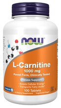 Now Foods L-karnitiin 1000 mg, 100 tabletti