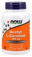 Now Foods atsetüül-L-karnitiin 500 mg, 100 kapslit