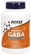 Now Foods GABA apelsinimaitseline näritav tablett, 90 tk