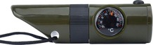 Ellujäämisvile Mil-Tec Survival Whistle 6-in-1, oliivroheline