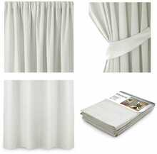 Pimendav kardin AmeliaHome Pleat Blackout, 140 x 245 cm, valge