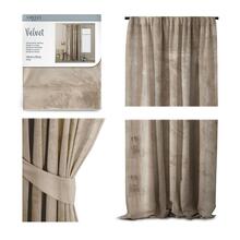 Öökardin AmeliaHome Velvet Pleat, 140 x 270 cm, liivakarva pruun