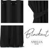 Pimendav kardin AmeliaHome Blackout, 140 x 270 cm, must, rõngastega, 1 tk