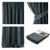 Pimendav kardin AmeliaHome Blackout Pleat, 140 x 270 cm, tumehall