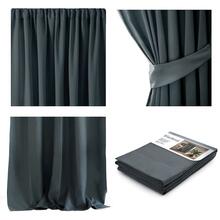 Pimendav kardin AmeliaHome Blackout Pleat, 140 x 270 cm, tumehall