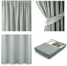 Pimendav kardin AmeliaHome Blackout Pleat, 140 x 245 cm, hõbedane