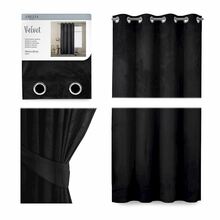 Pimendav kardin AmeliaHome Velvet, 140 x 245 cm, must