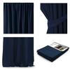 Pimendav kardin AmeliaHome Blackout Pleat Indigo, 140 x 270 cm, sinine