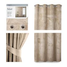 Pimendav kardin AmeliaHome Velvet, 140 x 245 cm, kreem