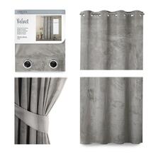 Pimendav kardin AmeliaHome Velvet, 140 x 245 cm, hõbedane