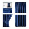 Öökardin AmeliaHome Velvet Pleat, 140 x 245 cm, tumesinine, 1 tk