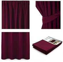 Pimendav kardin AmeliaHome Pleat Blackout, 140 x 245 cm, bordo, 1 tk