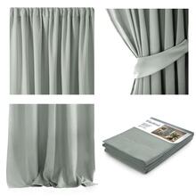 Pimendav kardin AmeliaHome Blackout Pleat, 140 x 270 cm, hõbedane