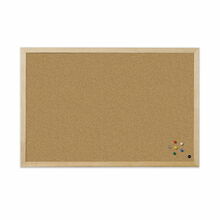 Korktahvel Bi-Office Budget, 60 x 45 cm, männiraam