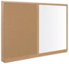 Valge magnet- ja korktahvel Bi-Office Earth Combo, 120 x 90 cm, tamme raam