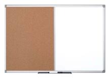 Valge magnet- ja korktahvel Bi-Silque Bi-Office Maya Combo, 90 x 60 cm, alumiiniumraam