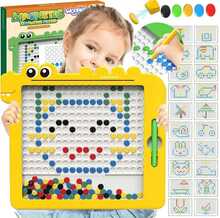 Magnetiline tahvel Woopie Montessori MagPad Dinosaur, kollane