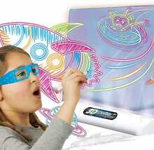Magnetiline joonistustahvel Woopie 3D LED-valgusega