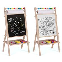 Kahepoolne magnetiline joonistustahvel Rickokids, 80 cm, pruun