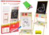 Puidust magnetiline kahepoolne joonistustahvel Lean Toys, 101 cm, tarvikutega