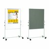 Kahepoolne mobiilne tahvel Bi-Office, 70 x 120 cm, valge magnet- ja hall vilt, alumiiniumraam