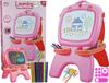 Kahepoolne magnetiline tahvel Lean Toys 2in1, roosa
