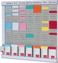 Nädalaplaneerija Nobo T-Card planning kit 24, 2911080, hõbe, alumiinium