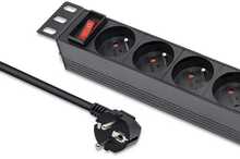 Pistikupesa Qoltec RACK 10 1U, 16A, 4xFRENCH, 1.8 m
