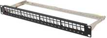 Patch panel Lanberg 24 porti 1U 19 tolli FTP, must