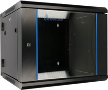 Serverikapp Extralink 9U 600x600 AZH, must, seinapealne, kahe sektsiooniga