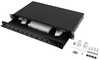 Kiudoptiline jaotuskast Lanberg 12XSC simplex / 12XLC duplex, Rack 19 1U, must + tarvikud