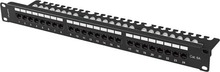 Patch panel Lanberg PPUA-1124-B, 24 porti, 1U, 19 tolli, kat.6A, must