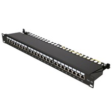 Patch panel Extralink CAT6A STP, 24 porti
