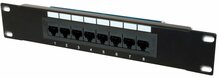 Pistikupaneel Digitus DN-91508U, 8-port, Cat5e, 1U, must