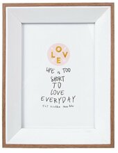 Pildiraam Home4you Decor 87934, 20 x 25 cm, valge/puit
