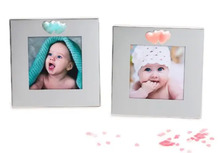 Pildiraam Kph 1332 Baby heart, 7.5 x 7.5 cm, metall, heleroosa