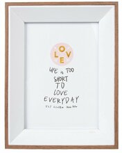 Pildiraam Home4you Decor 87933, 15 x 20 cm, valge/puit