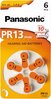Kuuldeaparaadi patarei Panasonic PR13L/6DC, 1.4V, 6 tk