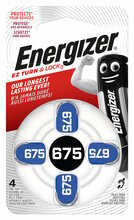 Kuuldeaparaadi patareid Energizer ZA675/PR44, 1.4V, 4 tk
