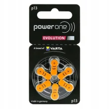 Kuuldeaparaadi patareid Varta Power One Evolution p13, 6 tk, oranž