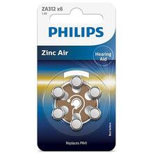 Patareid Philips Zinc Air PR41 ZA312B6A/00, 1.4V, 6 tk