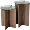 Kohvilaud Kalune Design Lily, 40 x 40 x 50-60 cm, pähkel