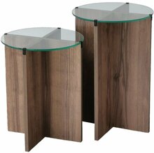 Kohvilaud Kalune Design Lily, 40 x 40 x 50-60 cm, pähkel