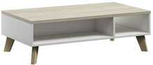Diivanilaud Cama Meble Lotta 110, 110 x 60 x 35 cm, valge/tamm