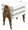 Diivanilauakomplekt Kalune Design 845(I), 3 tk, valge/pruun