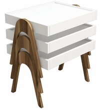 Diivanilauakomplekt Kalune Design 845(I), 3 tk, valge/pruun