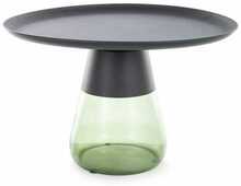 Kohvilaud Signal Meble Tiffany B, 70 x 70 x 43 cm, must/roheline