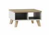 Diivanilaud Cama Meble Lotta 60, 60 x 60 x 35 cm, tamm/valge